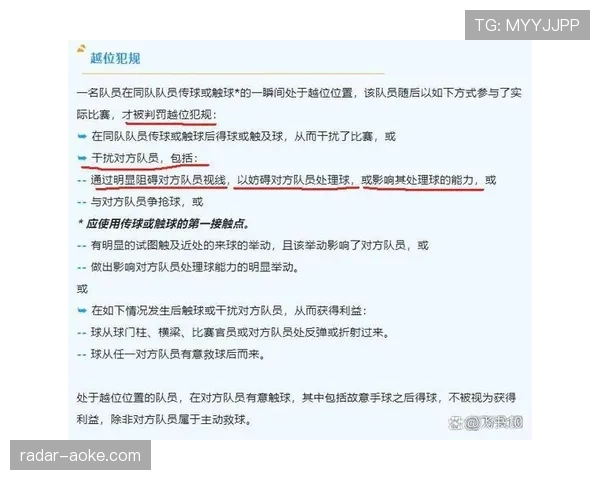 进攻参与判定：如何界定越位球员是否“干扰比赛”？